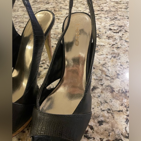 Black Bebe heels size 9 - Picture 3 of 5